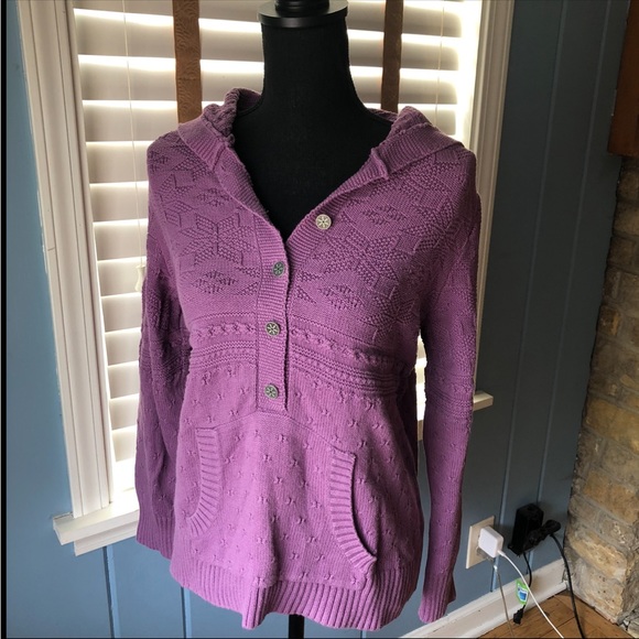 EUC VTG 90s / Y2K Quirky Retro Eclectic Knit Sweater Hoodie - Picture 1 of 11